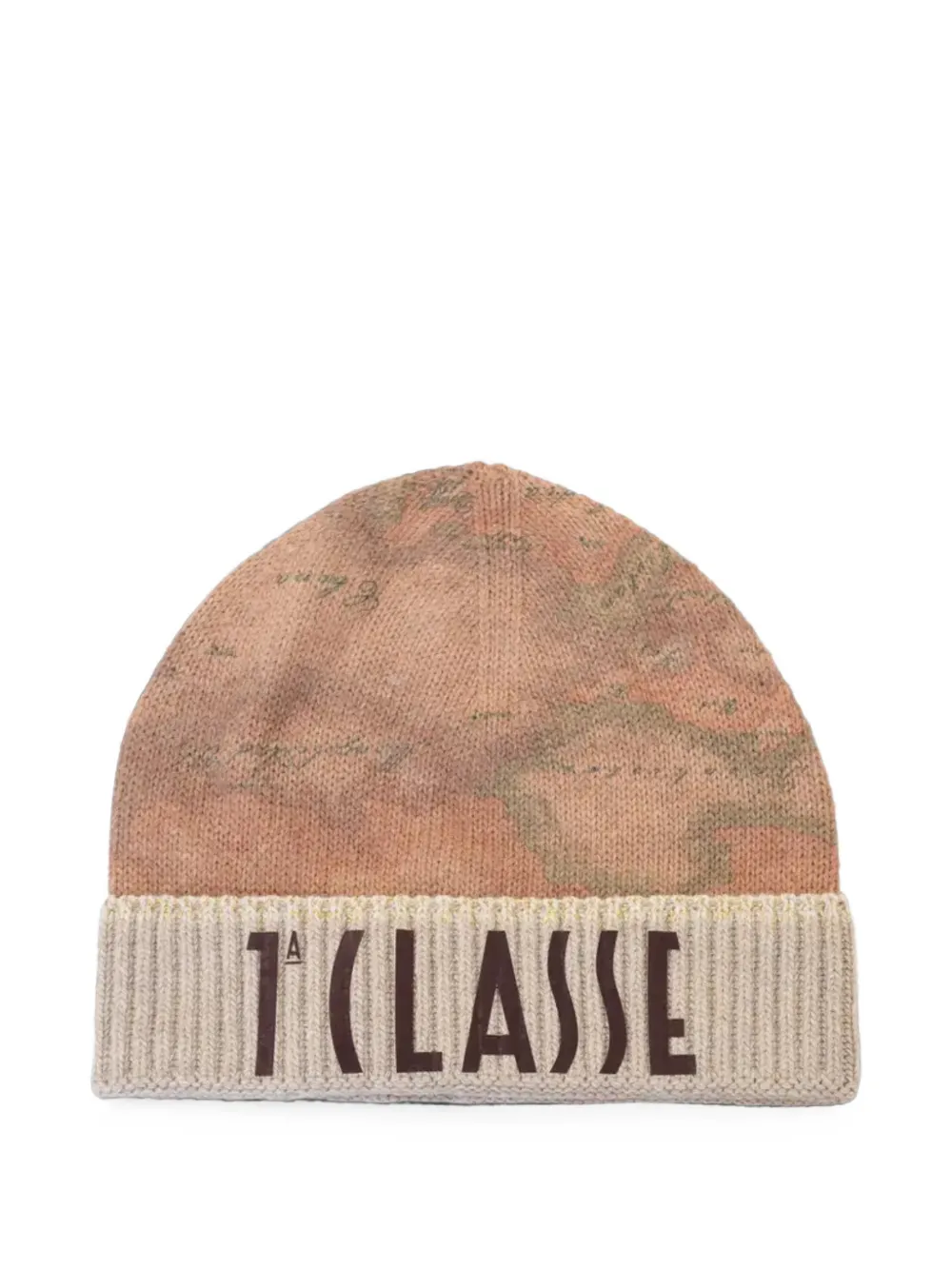 ALVIERO MARTINI 1° CLASSE Geo Lurex logo-print beanie hat - Toni neutri