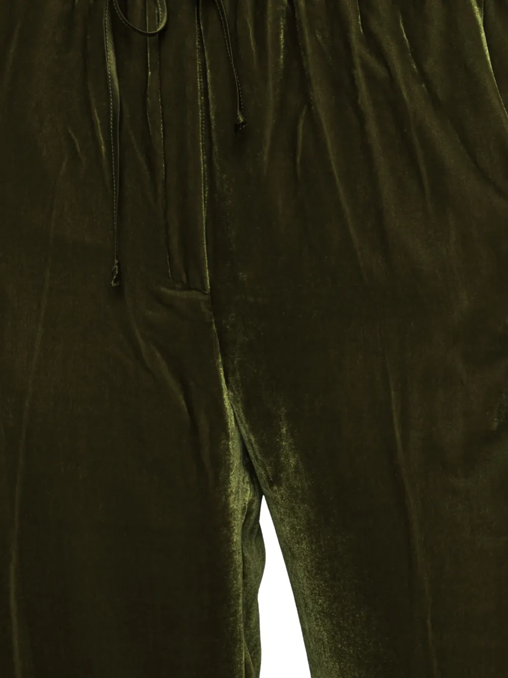 Forte Fluwelen broek met trekkoord Groen
