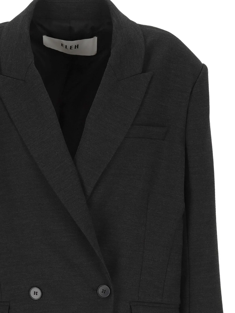 Eleh Blazer met dubbele rij knopen en contrasterende manchetten Grijs