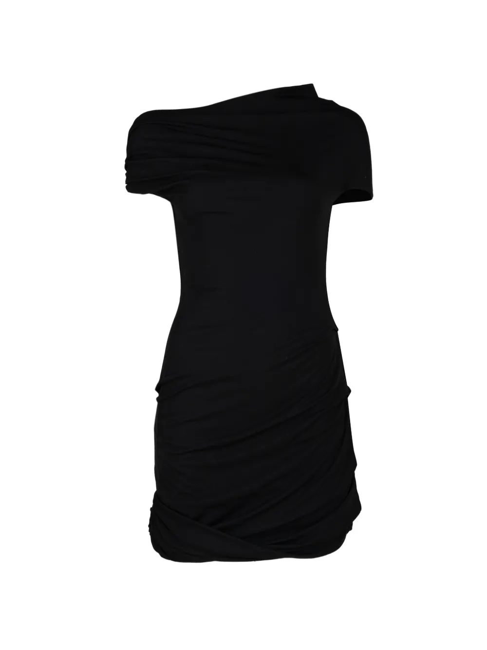 Paris Georgia Ida off-shoulder ruched mini dress - Schwarz