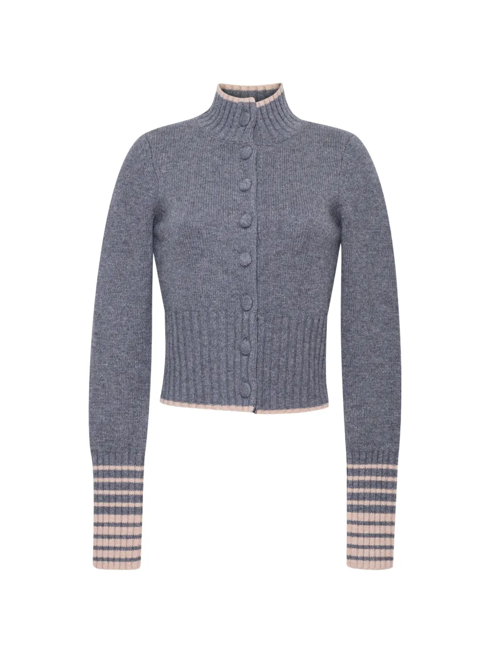 Cara Cara Bowery Ribbed-knit Cardigan In Gray