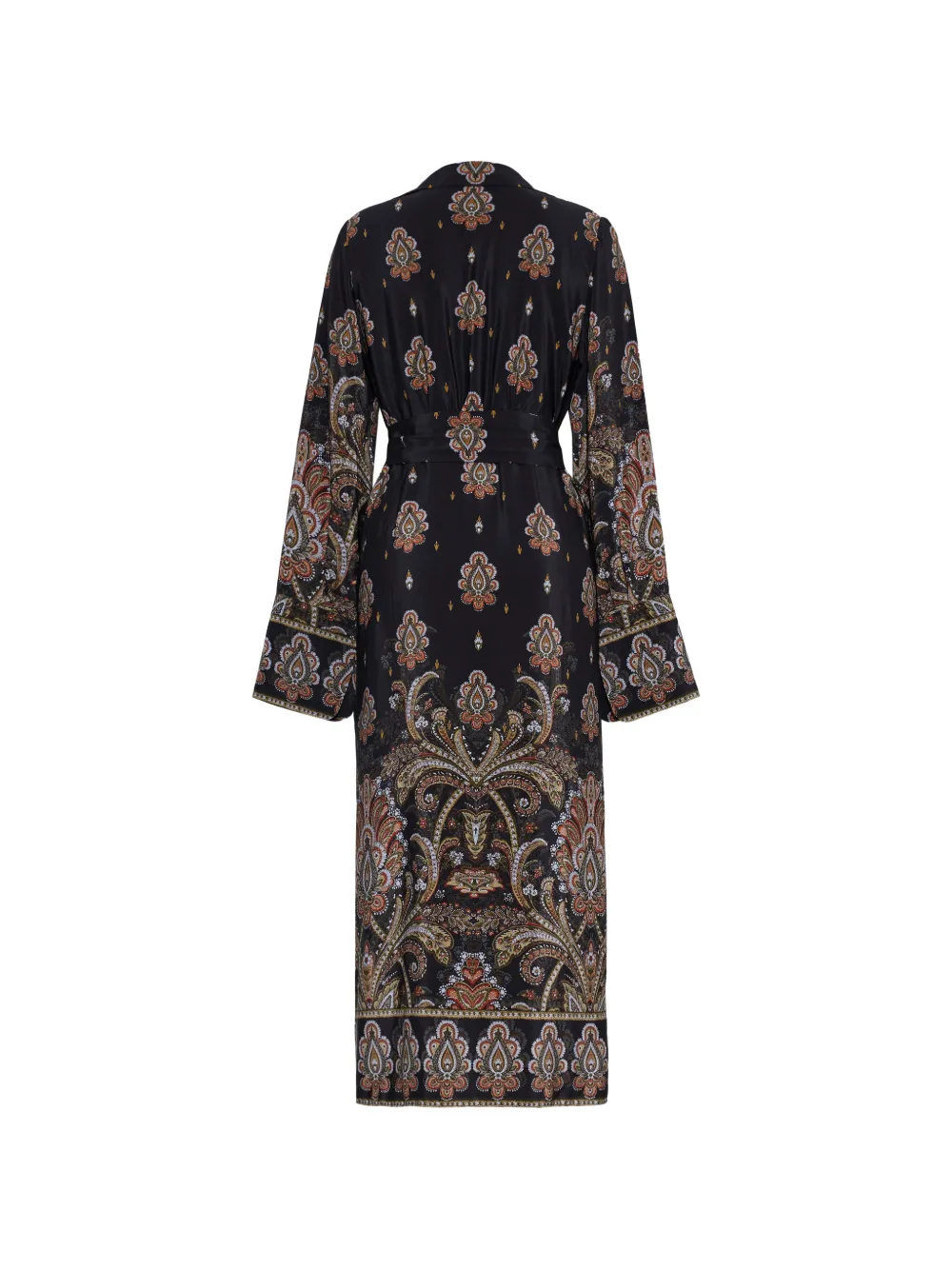 Cara Viv paisley-print midi dress Zwart
