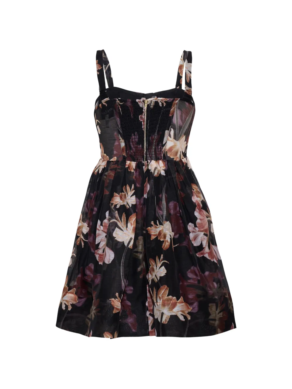 Cara Pheobe floral-print mini dress Zwart