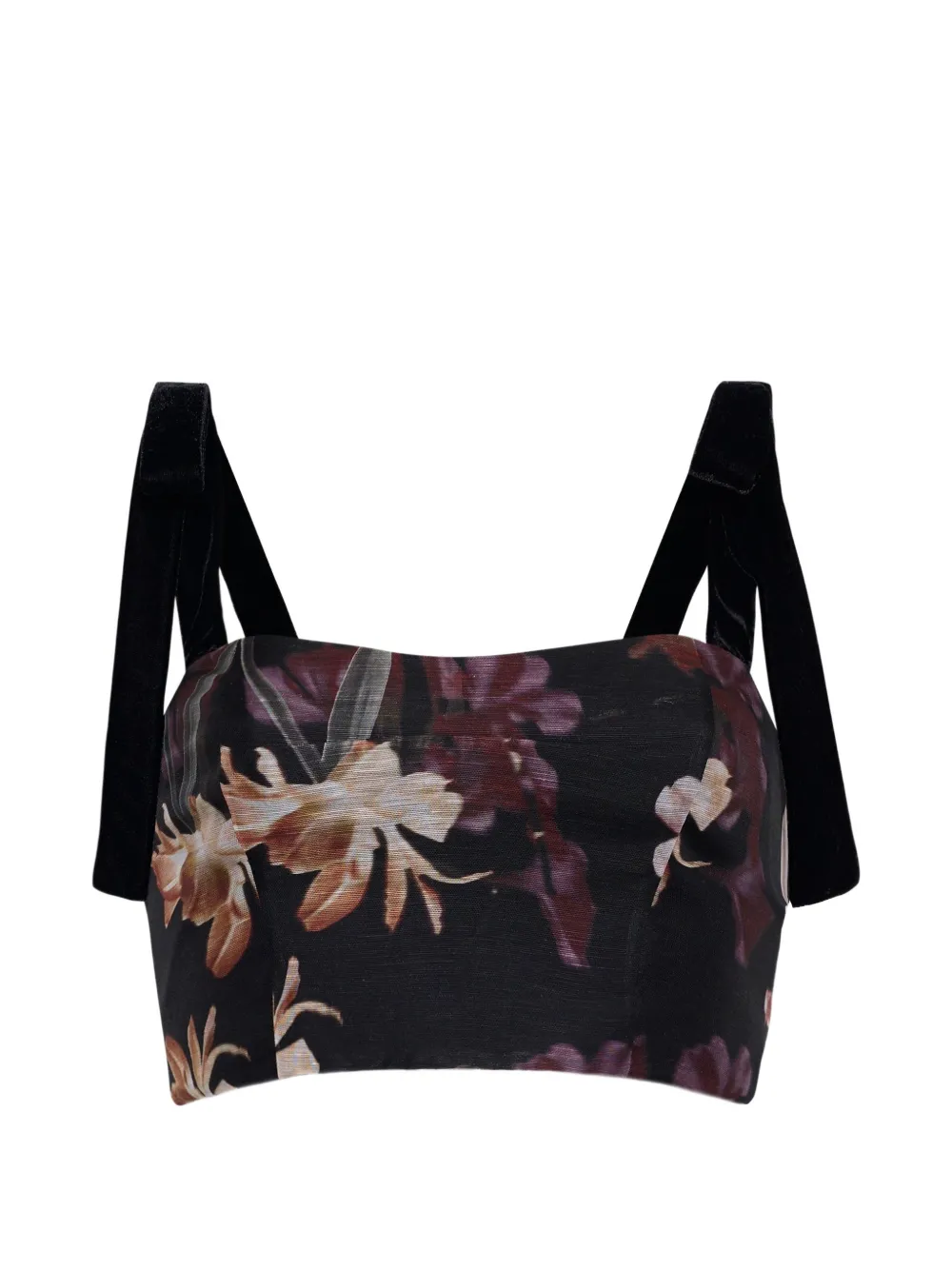 Cara Cara Tira floral-print top - Nero