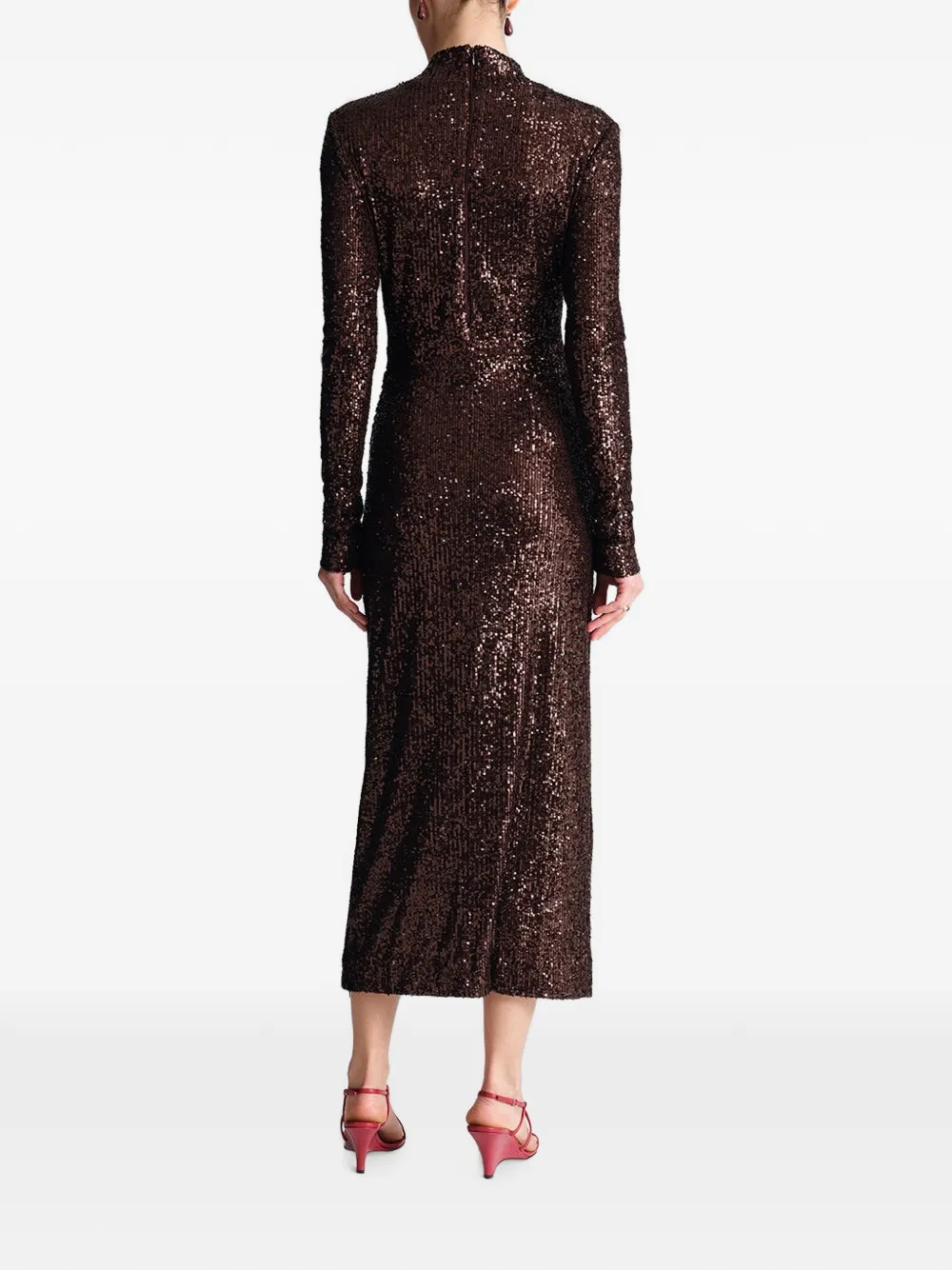 Cara Ryan sequin-embellished midi dress Bruin