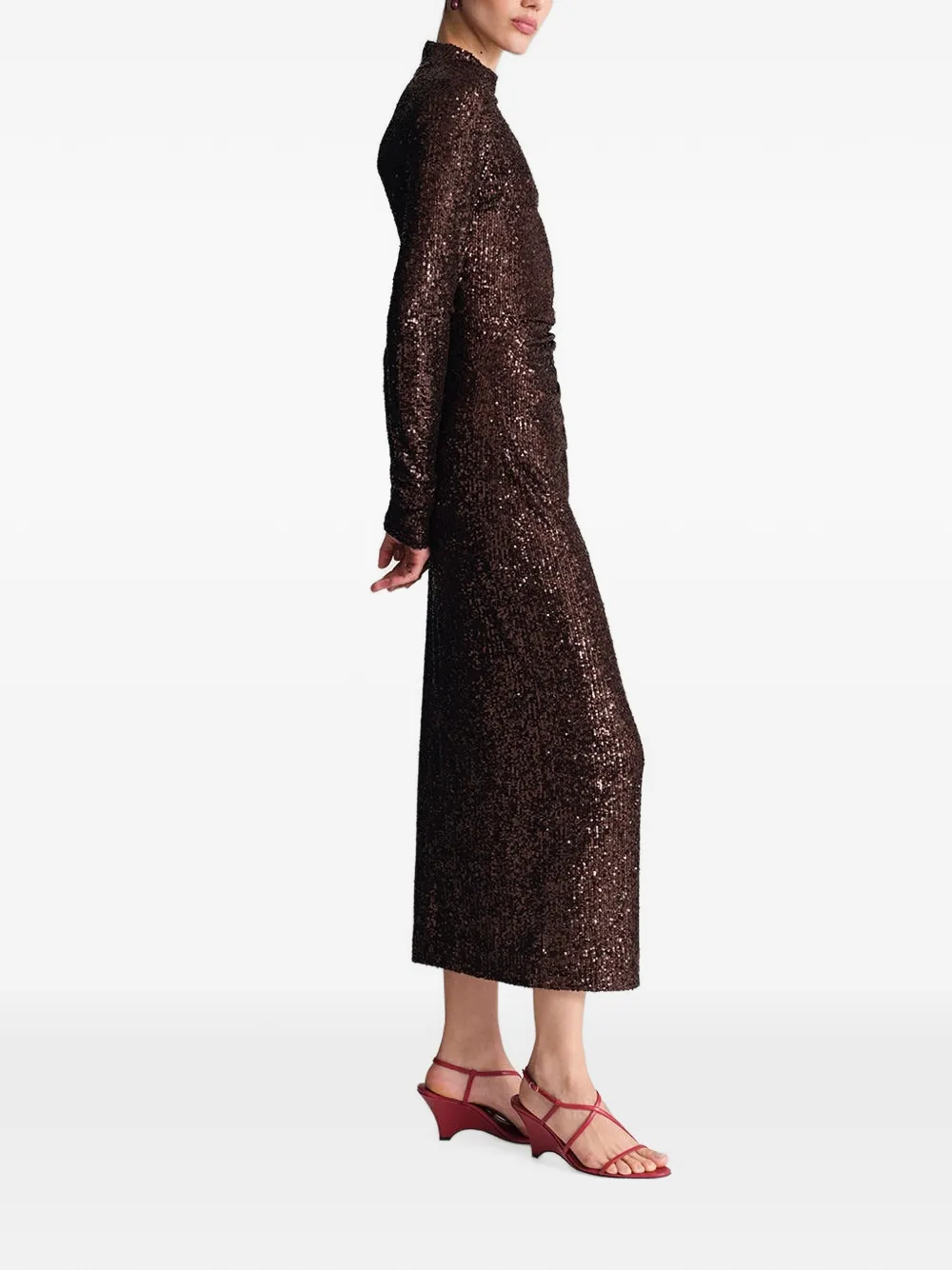 Cara Ryan sequin-embellished midi dress Bruin
