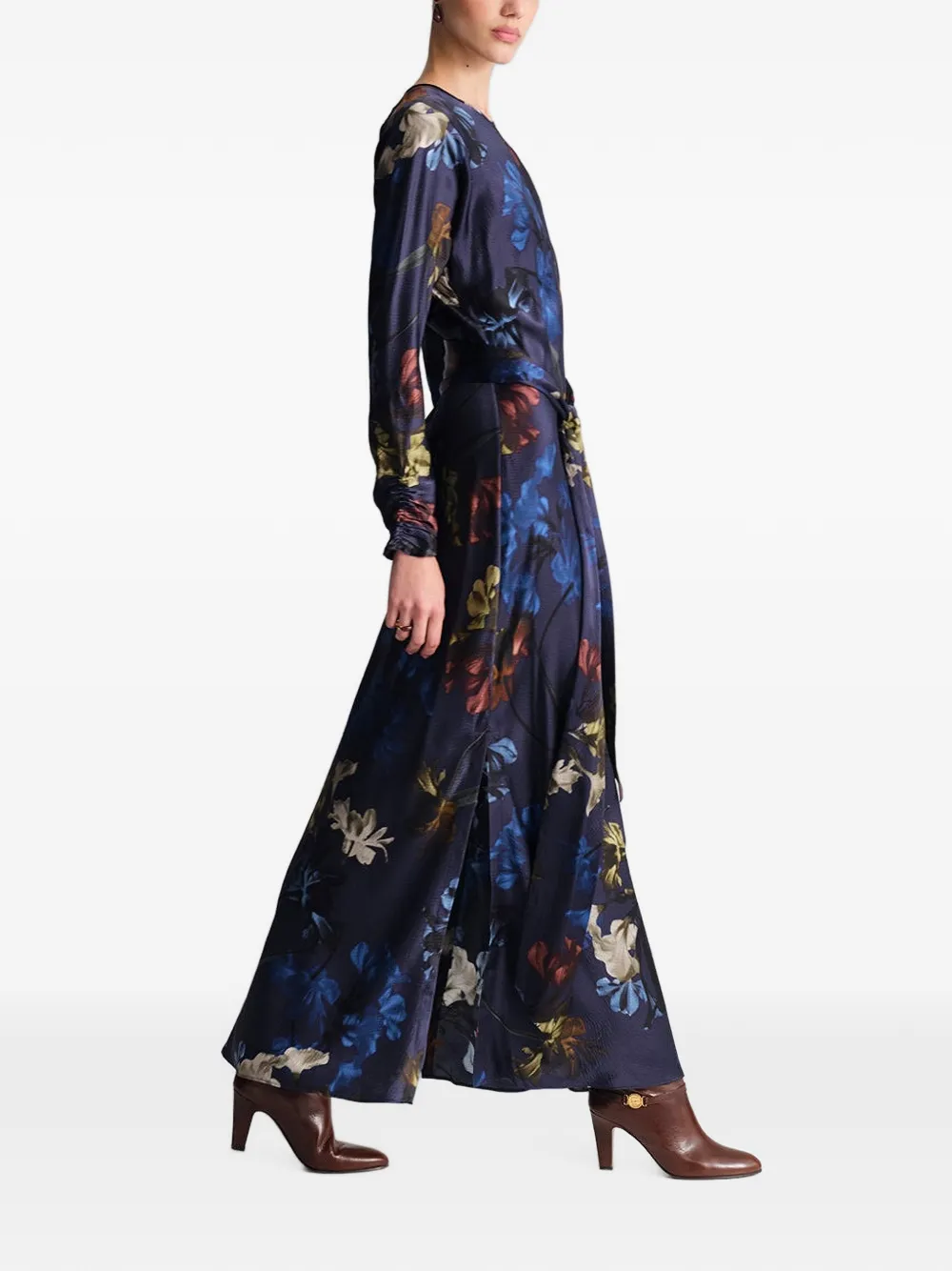 Cara Montgomery maxi-jurk met bloemenprint Blauw