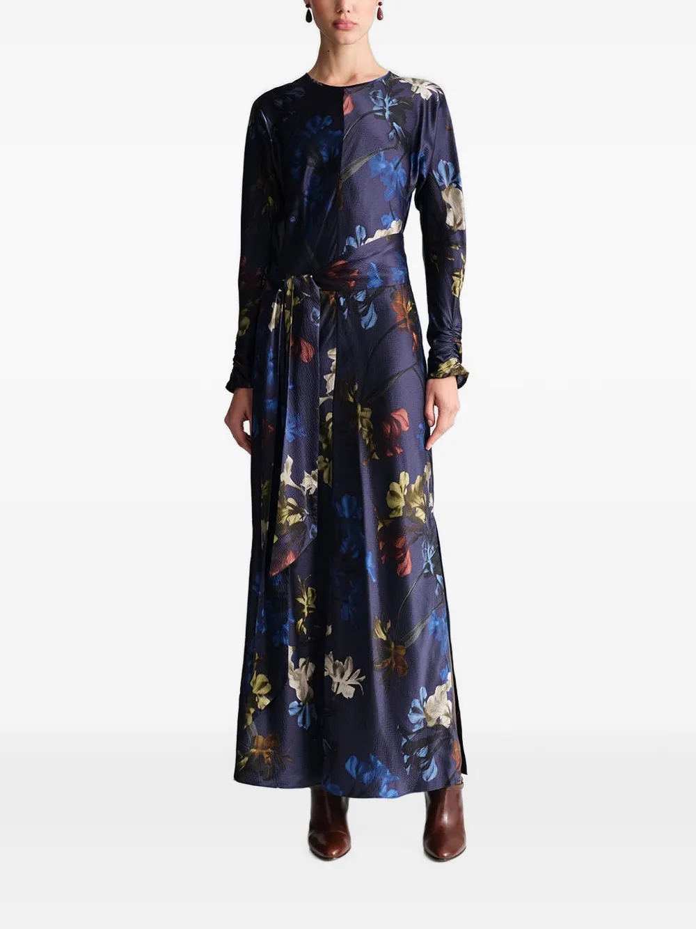 Cara Montgomery maxi-jurk met bloemenprint Blauw