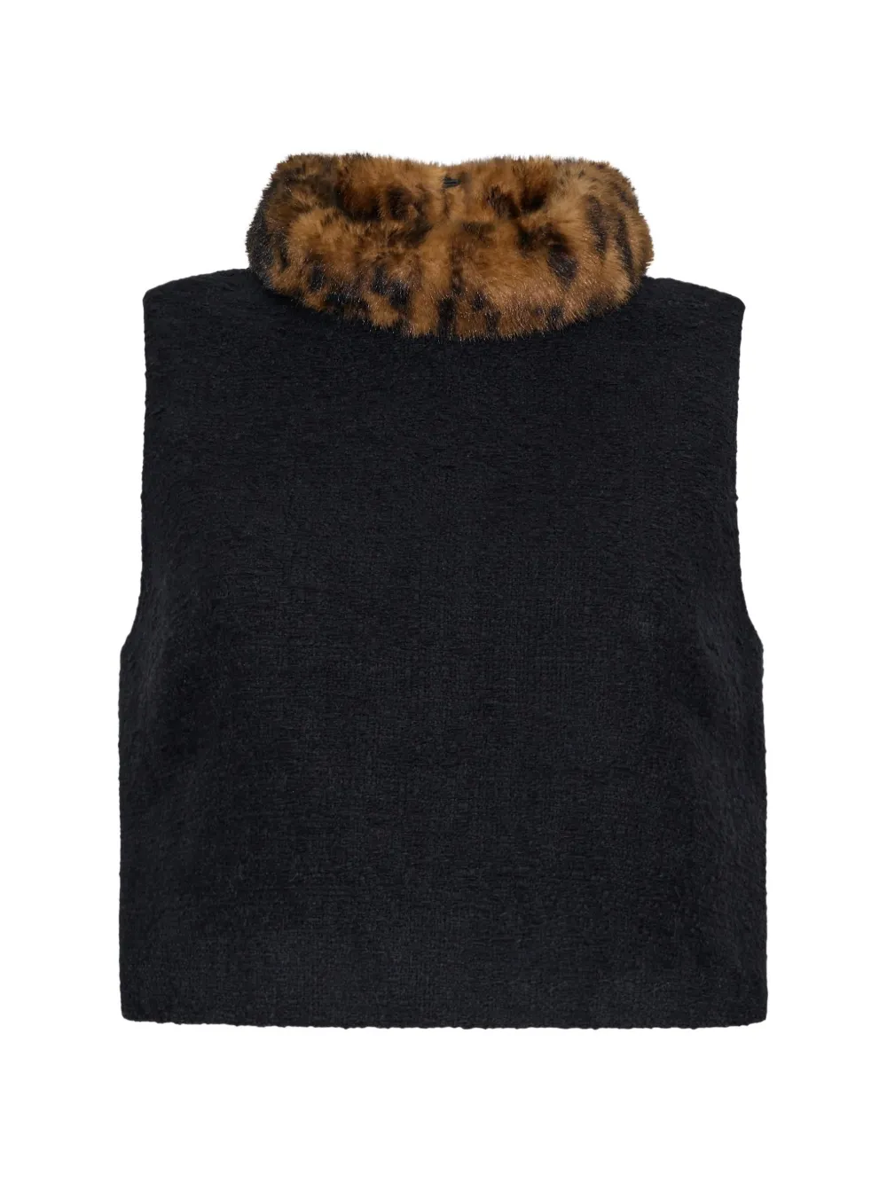 Cara Cara Gina faux-fur-collar top