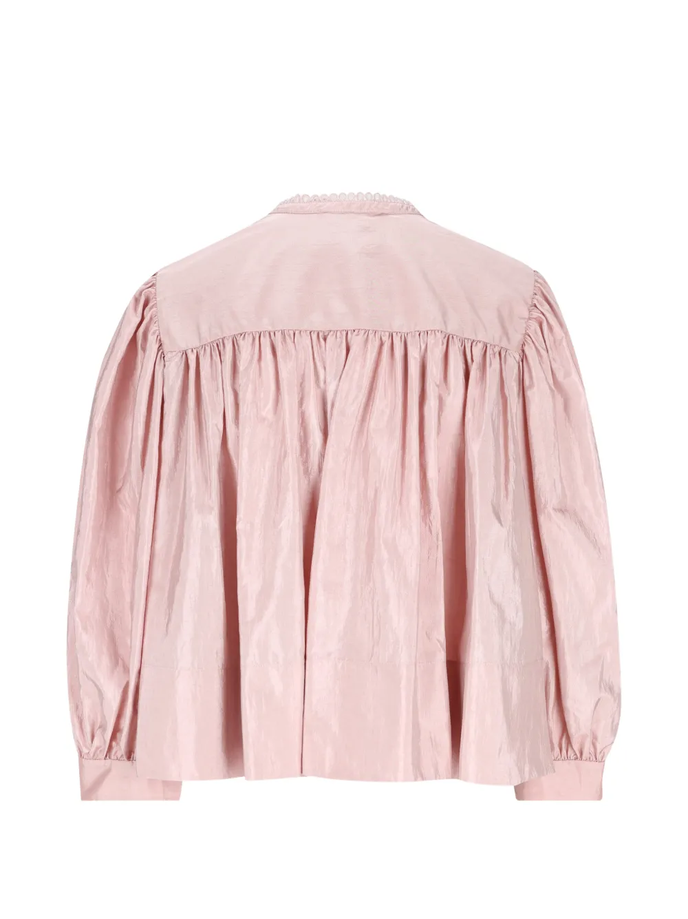 Chloé Top met geborduurd detail en ruches Roze