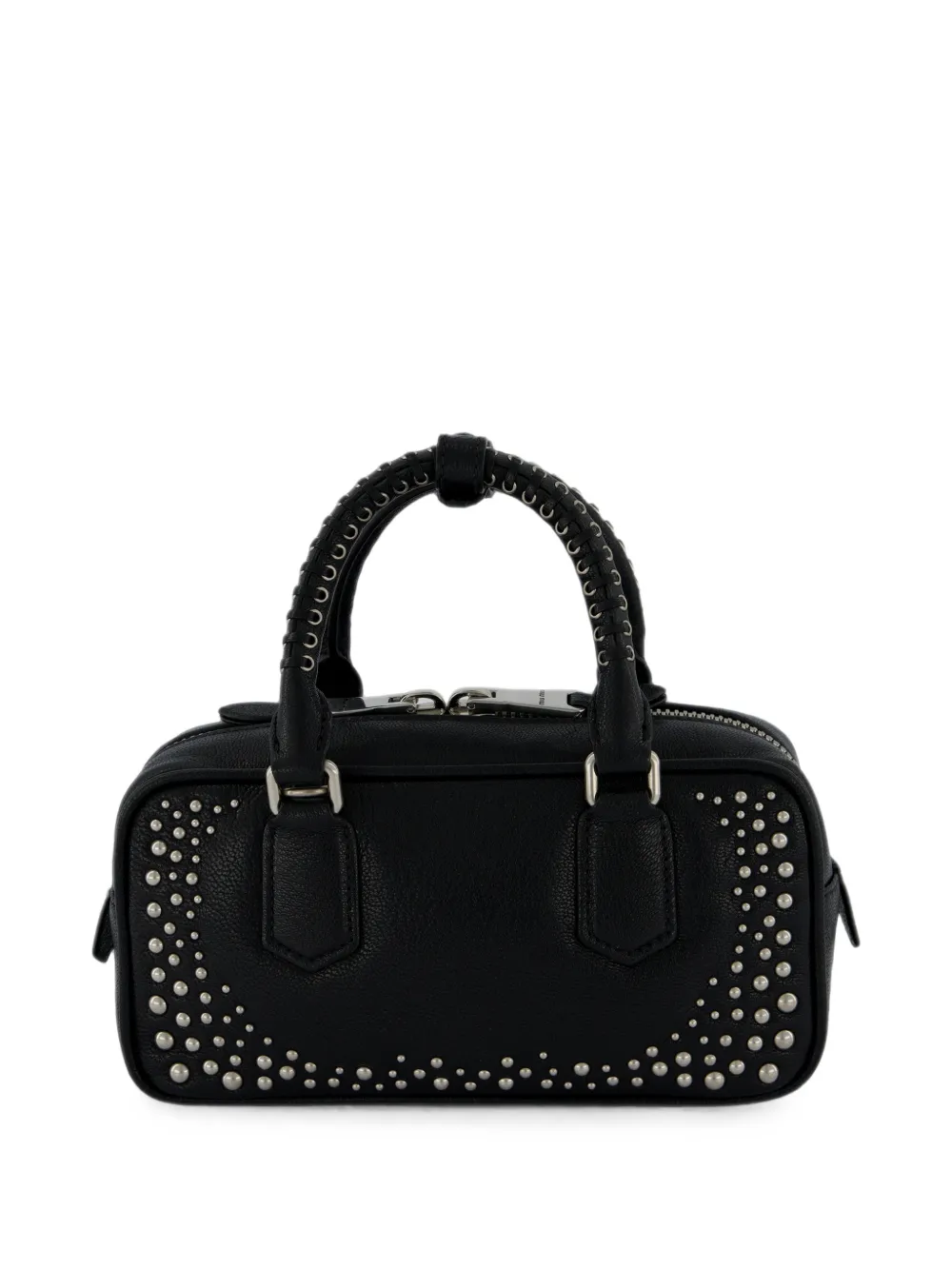 Miu Arcadie leren tas met studs Zwart