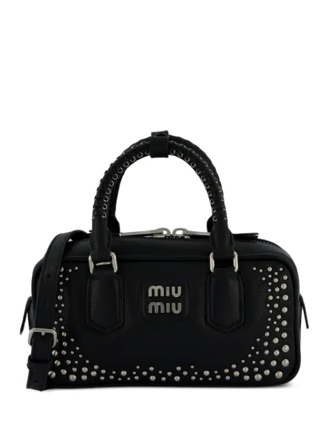 Miu Miu sac Arcadie en cuir à détails de clous