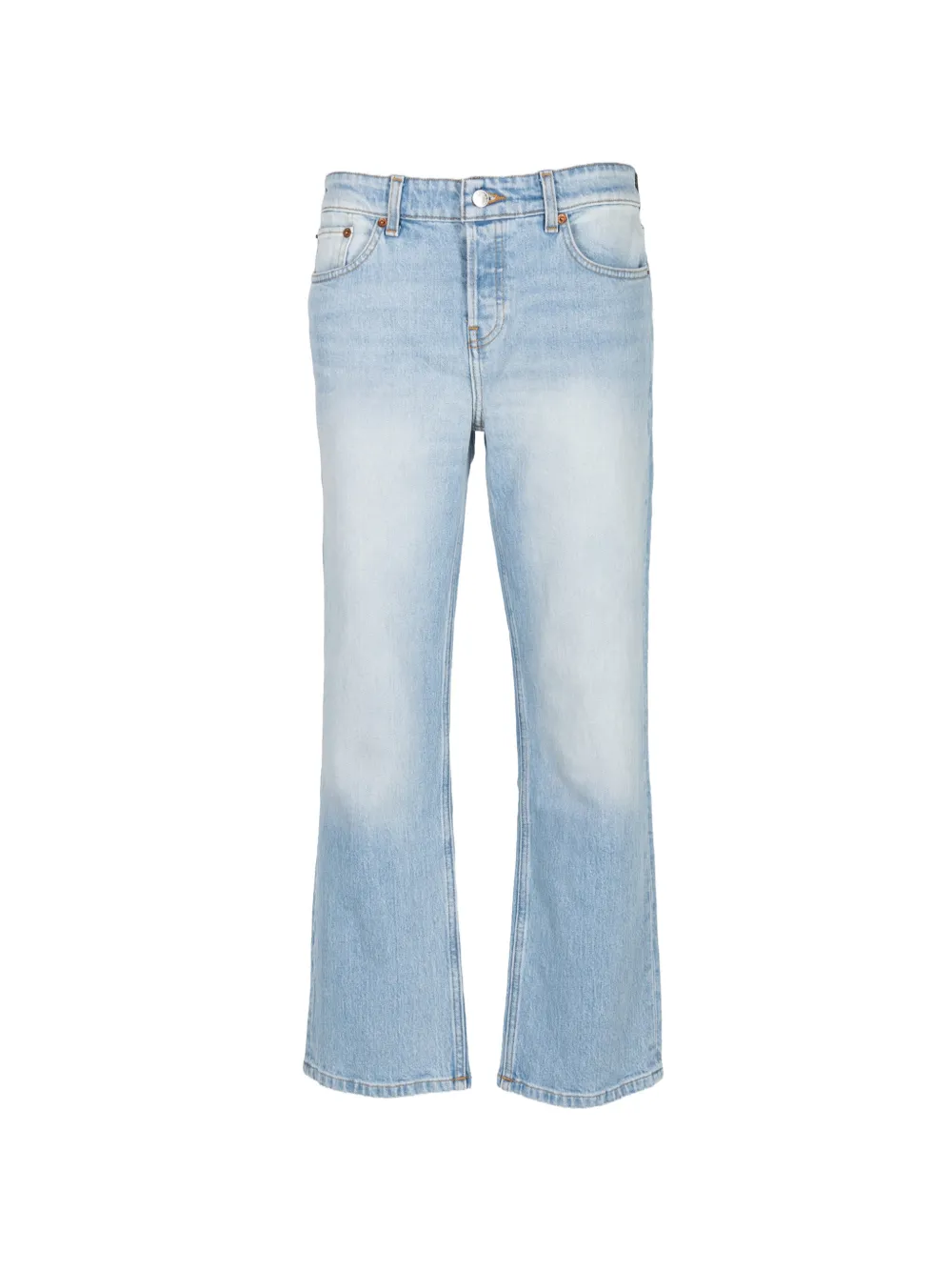 RE/DONE slim-fit straight-leg cropped jeans - Blu