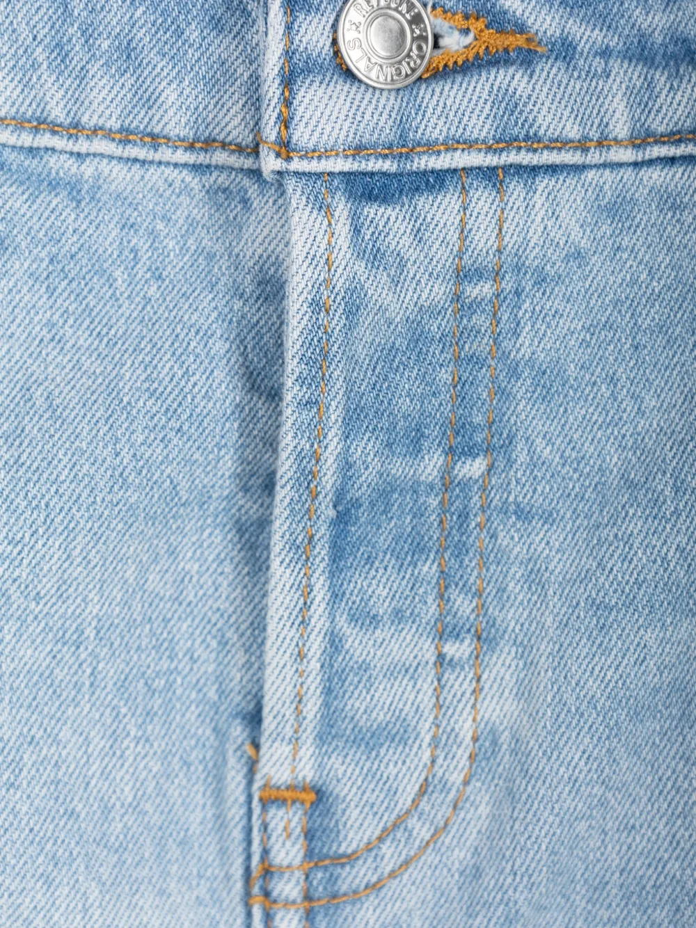 RE DONE slim-fit straight-leg cropped jeans Blauw