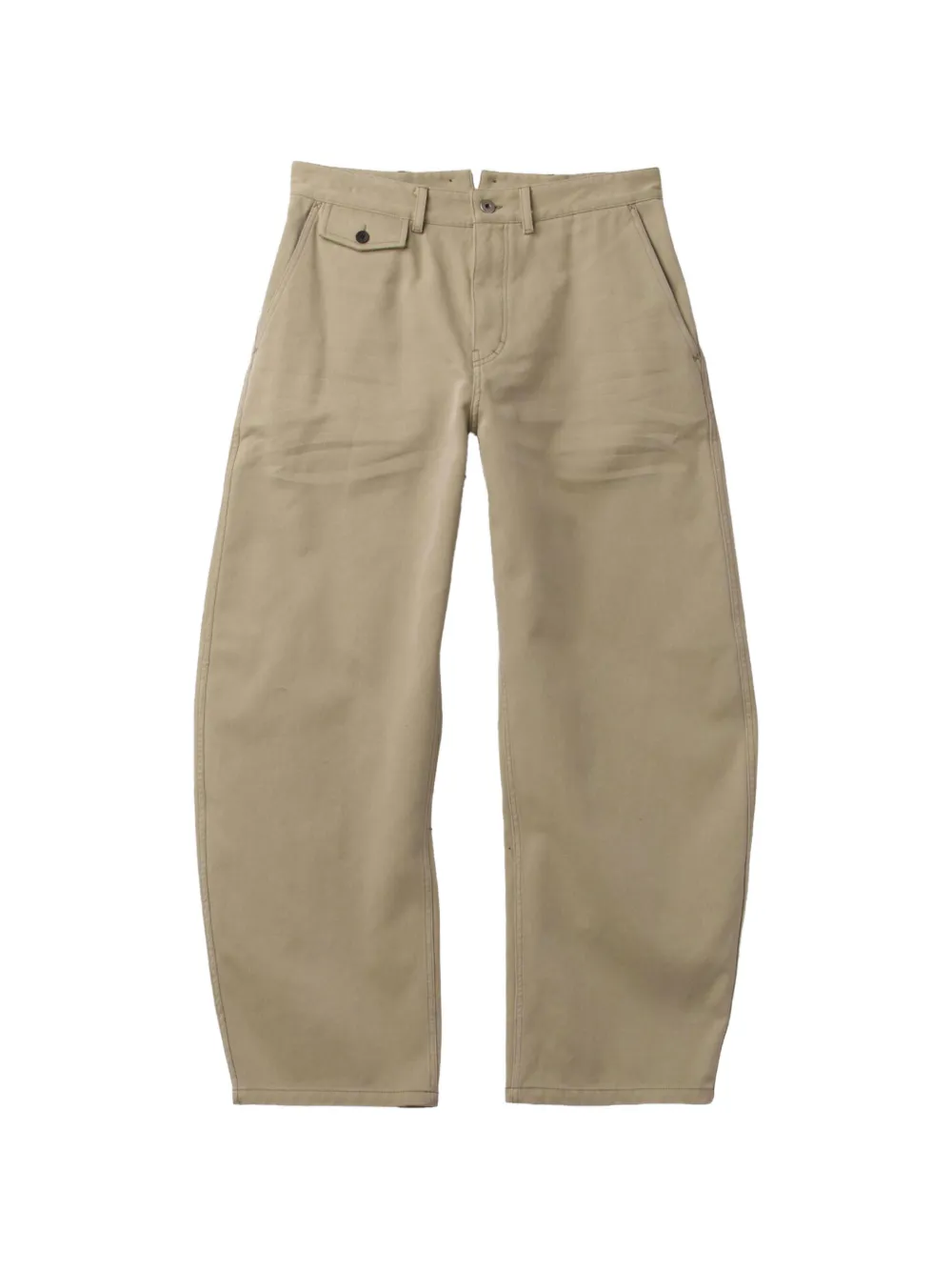 COOR Gewelfde broek met reliëf Beige