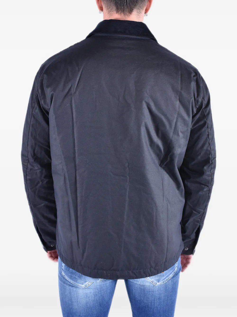Barbour International Tourer jack van gewaxt katoen Blauw