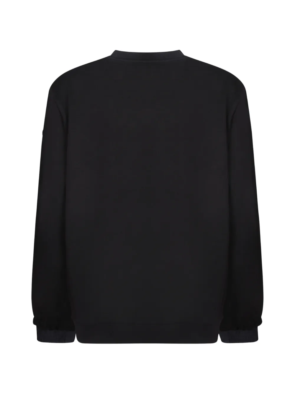Moncler cotton fleece logo sweatshirt Zwart