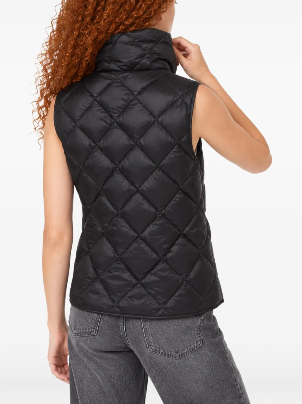 Max Mara quilted high-neck gilet Zwart
