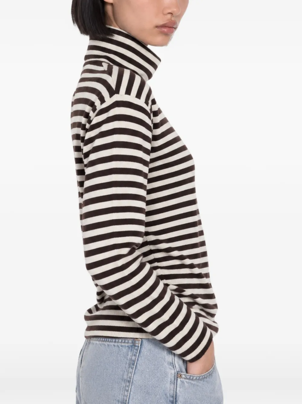 Max Mara Gestreepte coltrui Zwart