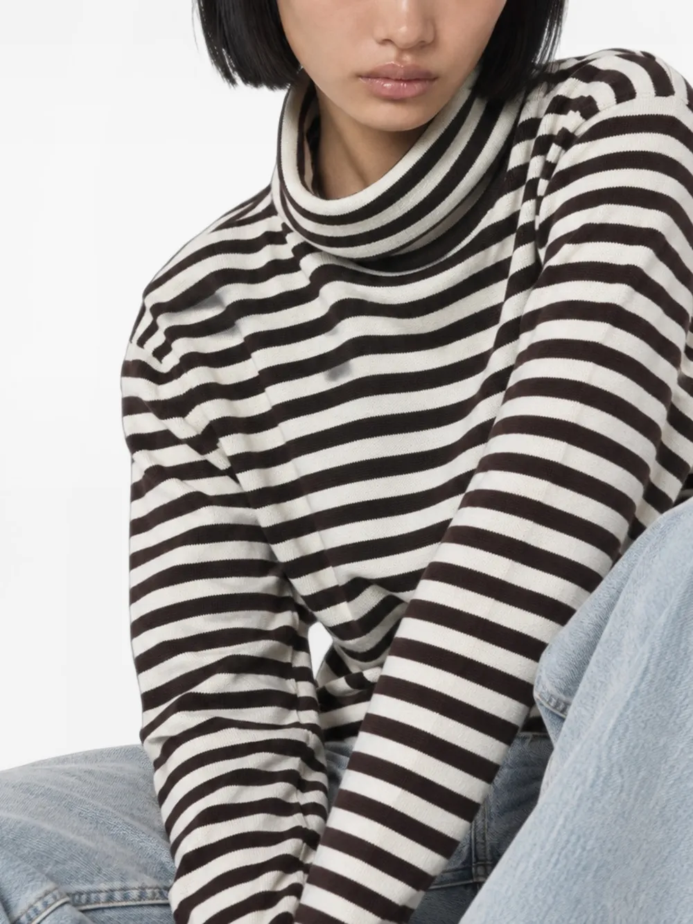 Max Mara Gestreepte coltrui Zwart