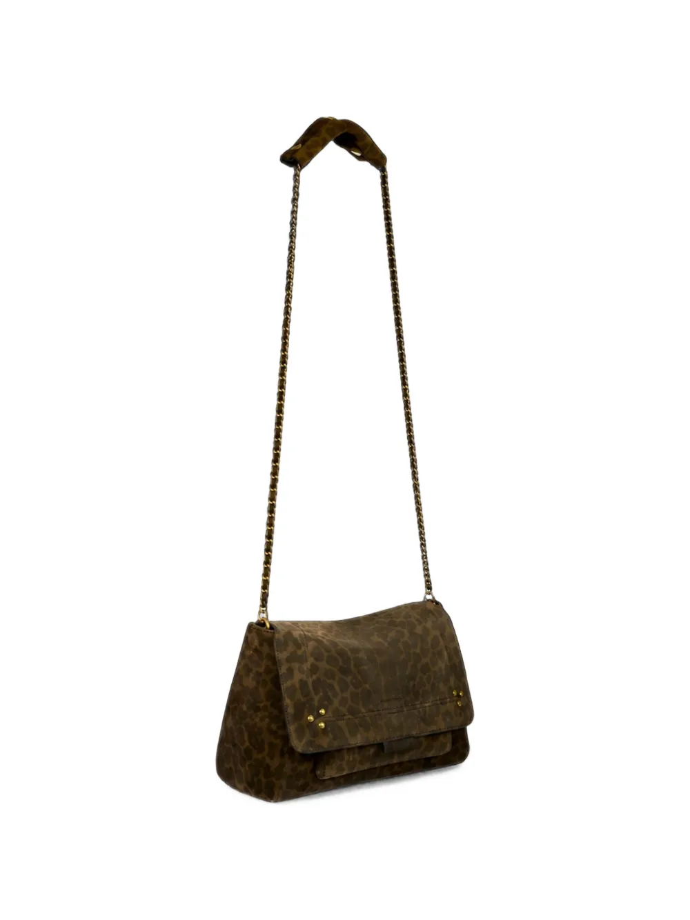 Jérôme Dreyfuss M Lulu leopard-print shoulder bag Bruin