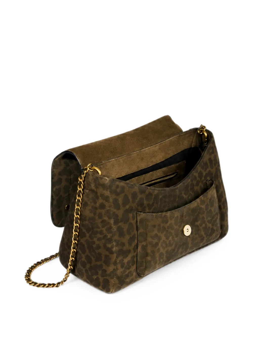 Jérôme Dreyfuss M Lulu leopard-print shoulder bag Bruin