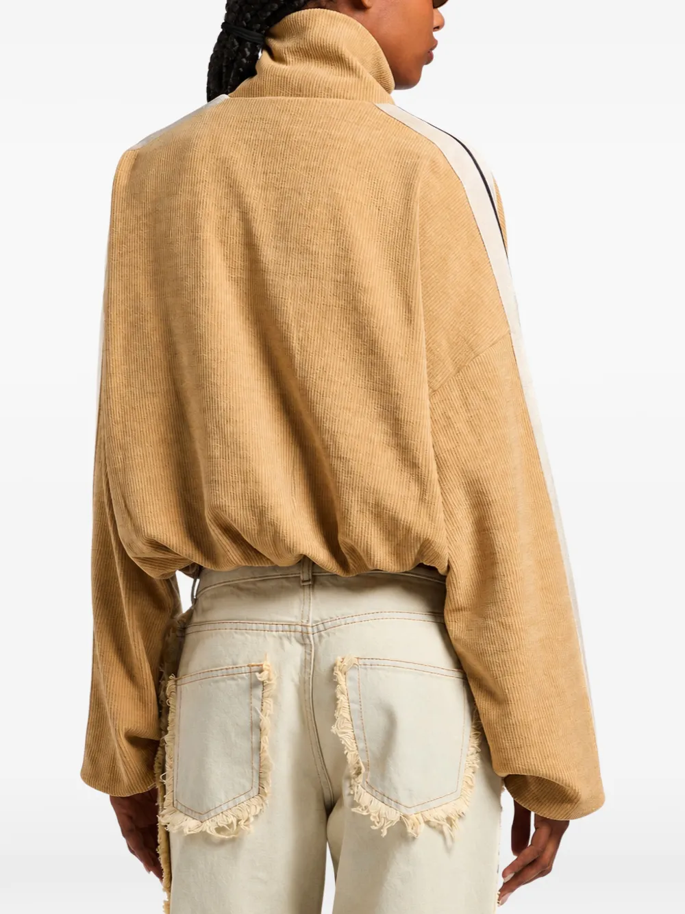Palm Angels Palm Tree chenille track jacket Beige