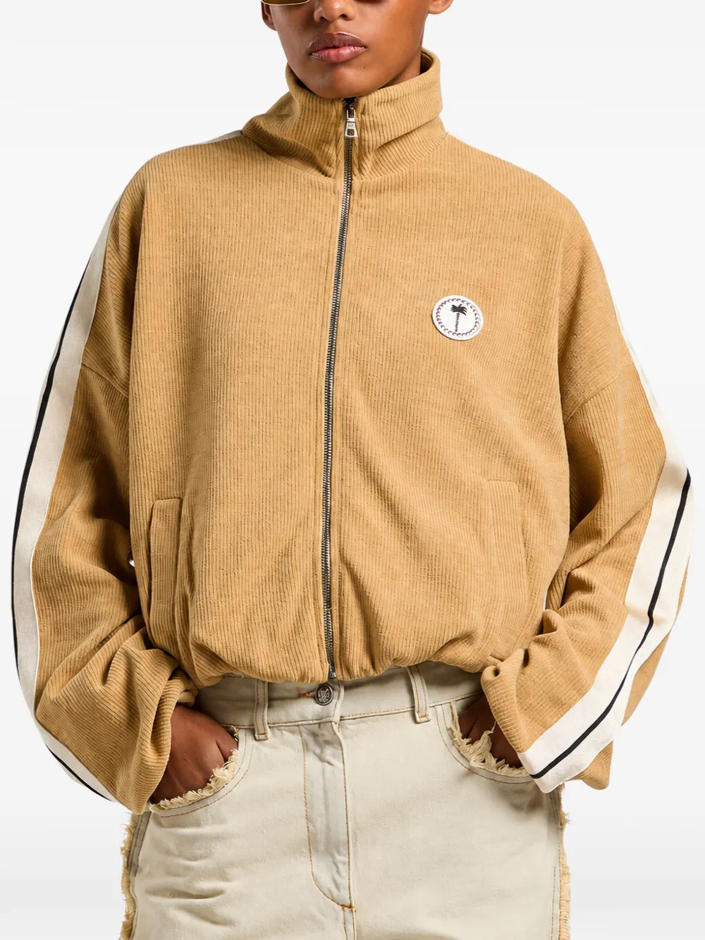 Palm Angels Palm Tree Chenille-Sportjacke - Nude