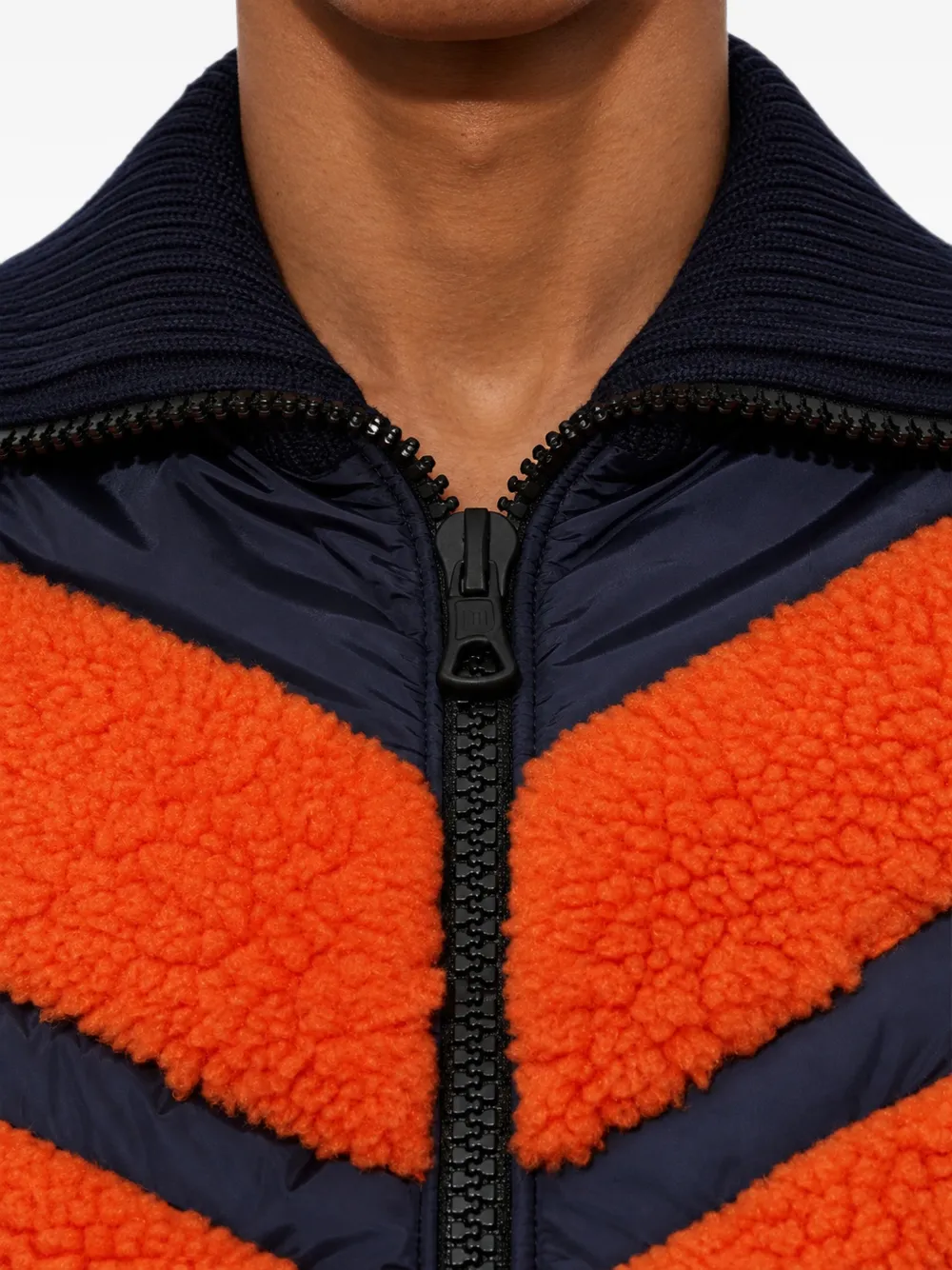 DSQUARED2 Jack van chevronfleece met gebreide mouwen Blauw
