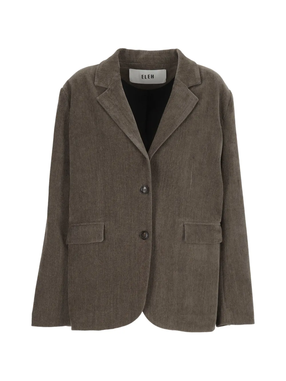 Eleh single-breasted corduroy blazer - Grigio