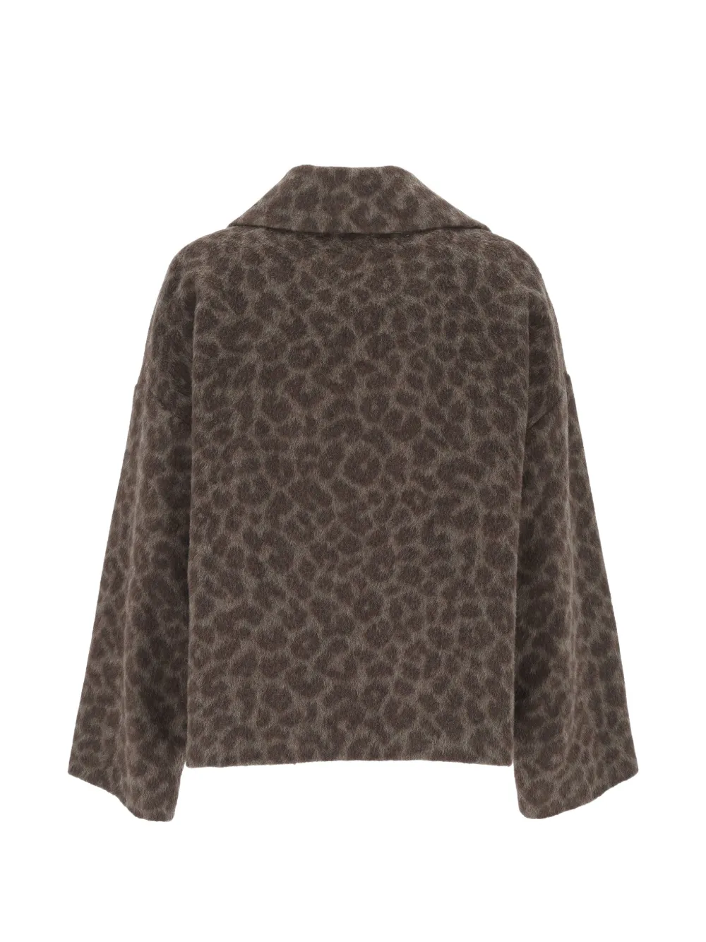 Antonelli leopard-print double-breasted jacket Bruin
