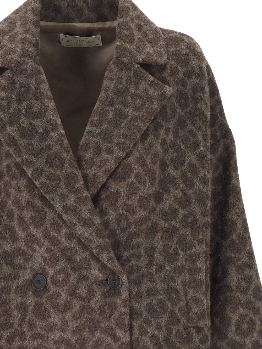 Antonelli leopard-print double-breasted jacket Bruin