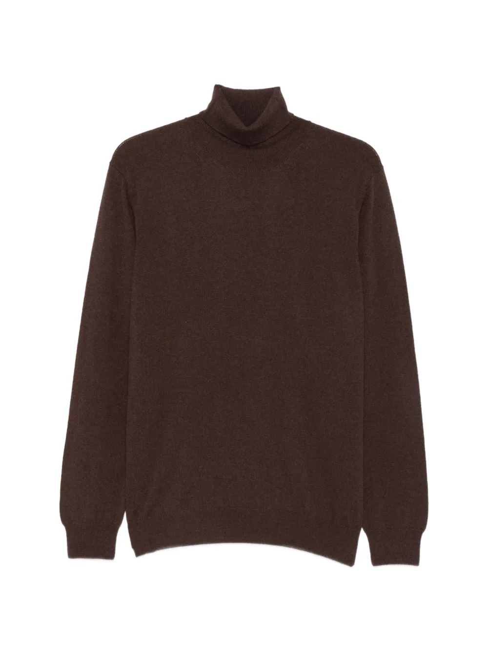 Della Ciana Roll-neck Knitted Sweater In Brown