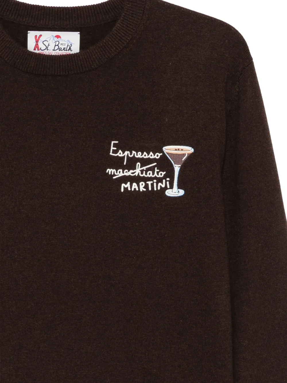 MC2 Saint Barth Heron embroidered crew-neck sweater Bruin