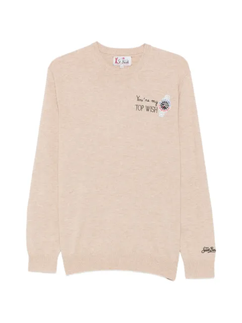 MC2 Saint Barth Heron embroidered crew-neck sweater