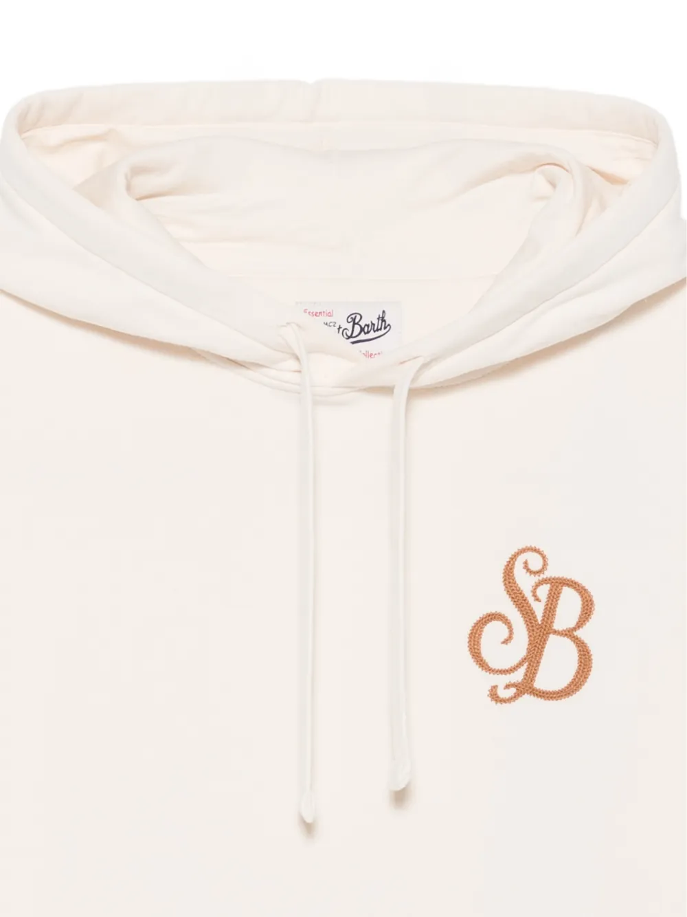 MC2 Saint Barth Tribeca logo-embroidered hoodie Beige