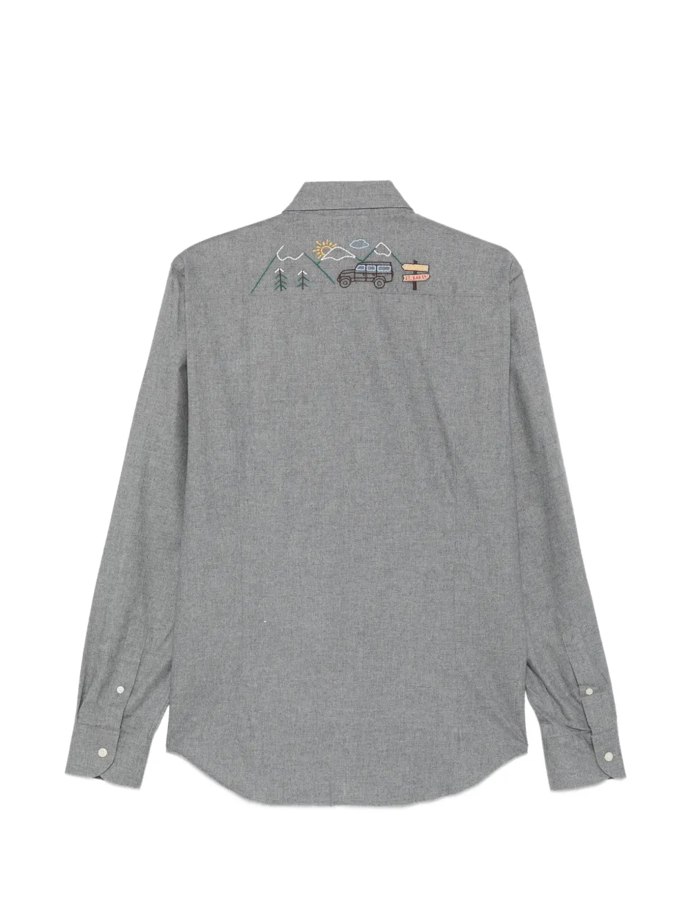 MC2 Saint Barth Seefeld embroidered flannel shirt Grijs