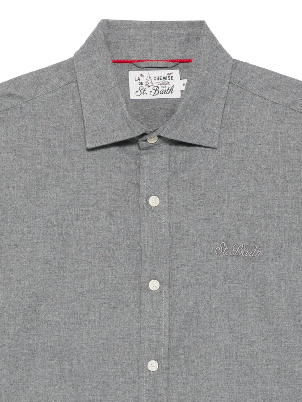 MC2 Saint Barth Seefeld embroidered flannel shirt Grijs
