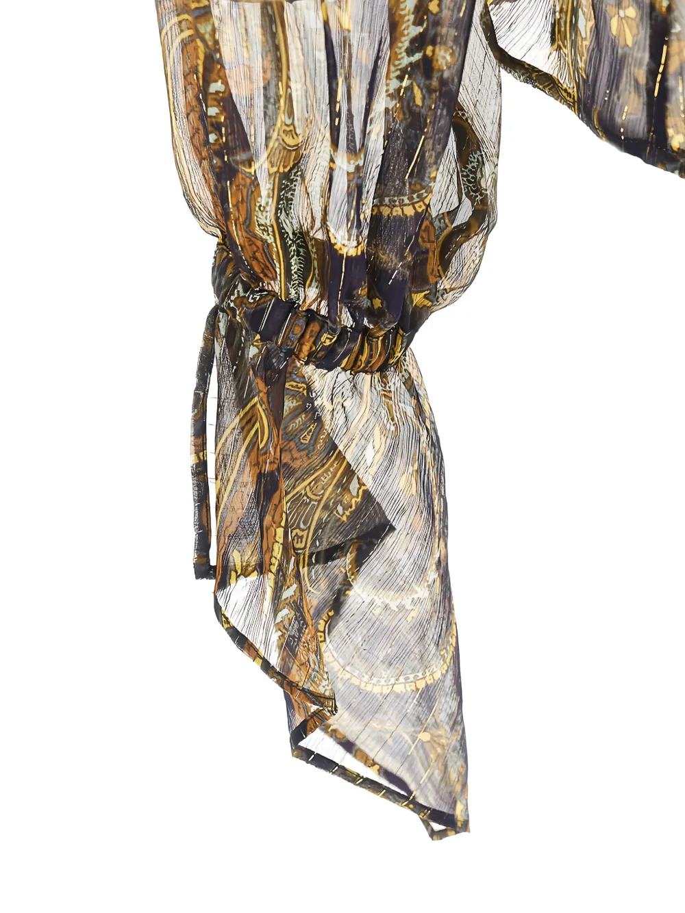 ETRO Blouse van zijdemix met paisley-print Beige