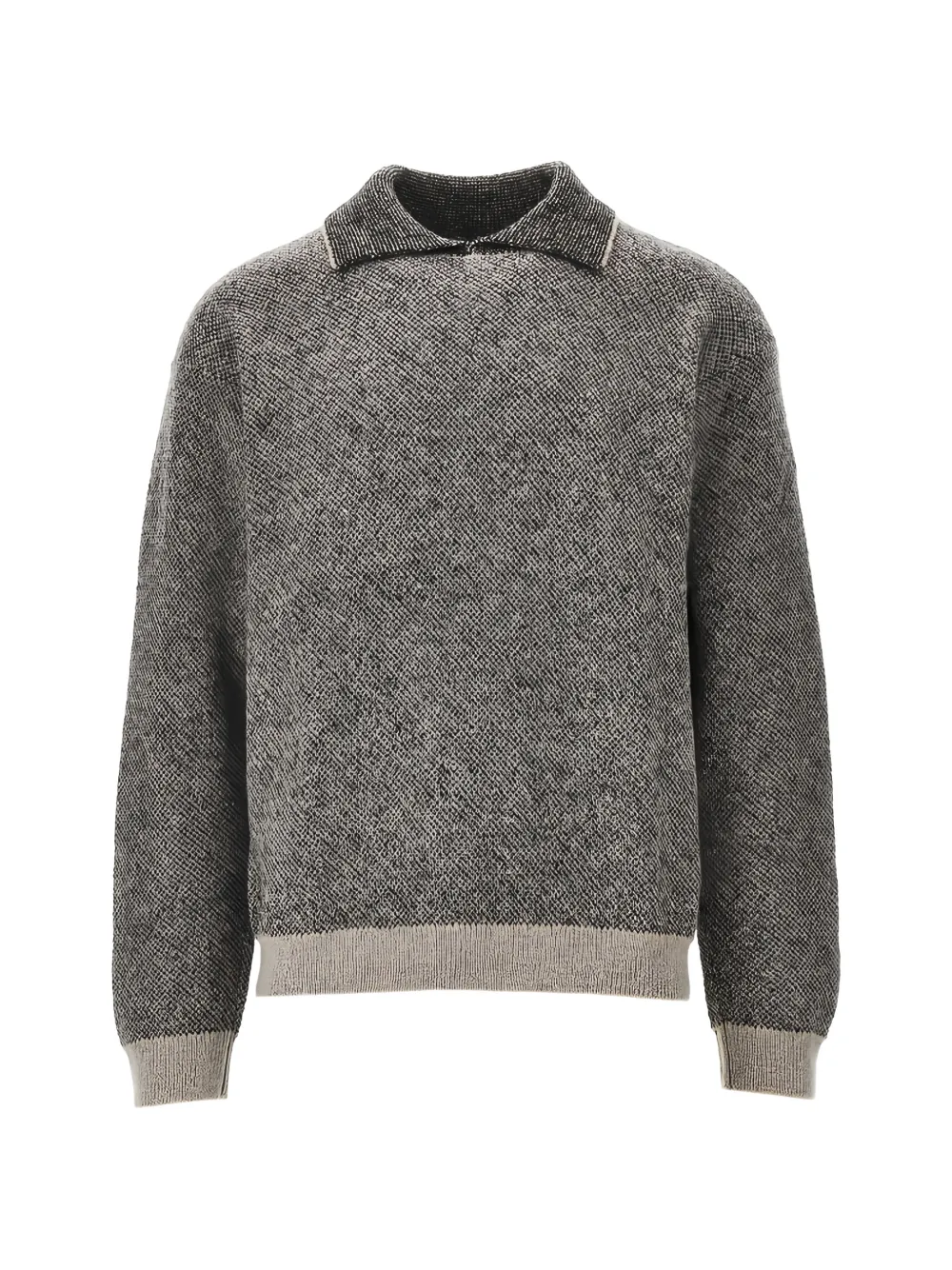 Emporio Armani jacquard-knit piqué sweater