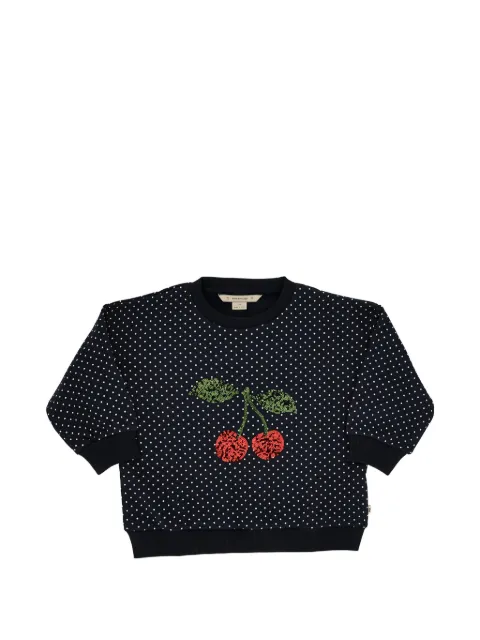 Konges Sløjd Lou polka-dot sequin-embellished sweatshirt
