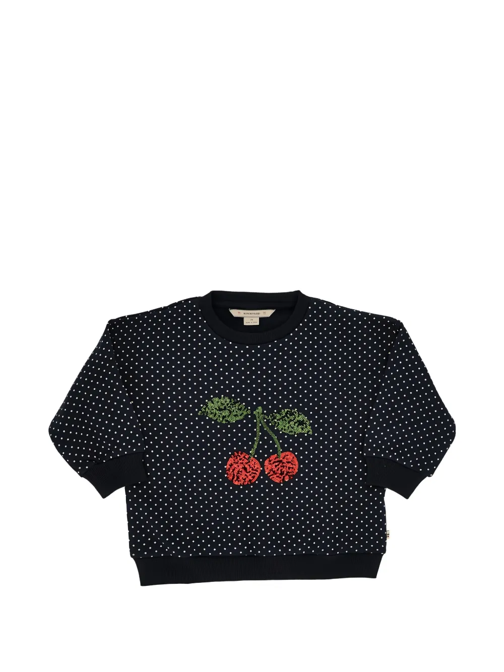 Konges Sløjd Lou sweater verfraaid met pailletten en stippen Blauw