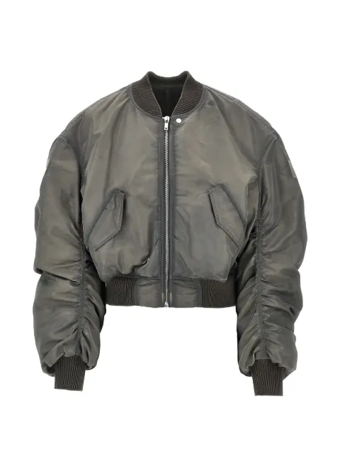 Rick Owens Secchia Flight cropped ruched-sleeve bomber jacket