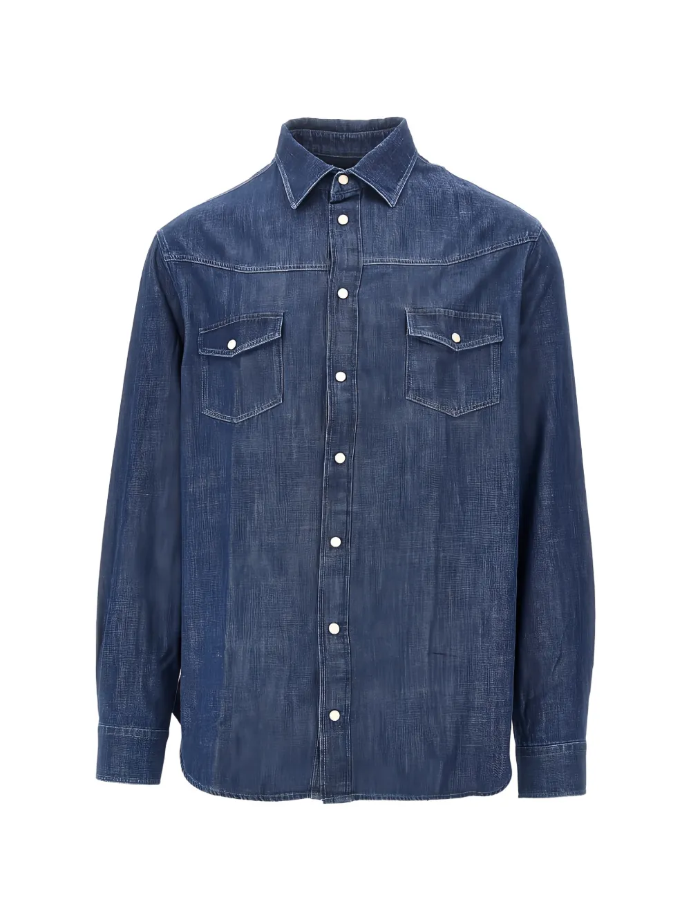 Emporio Armani western-style denim shirt - Blu
