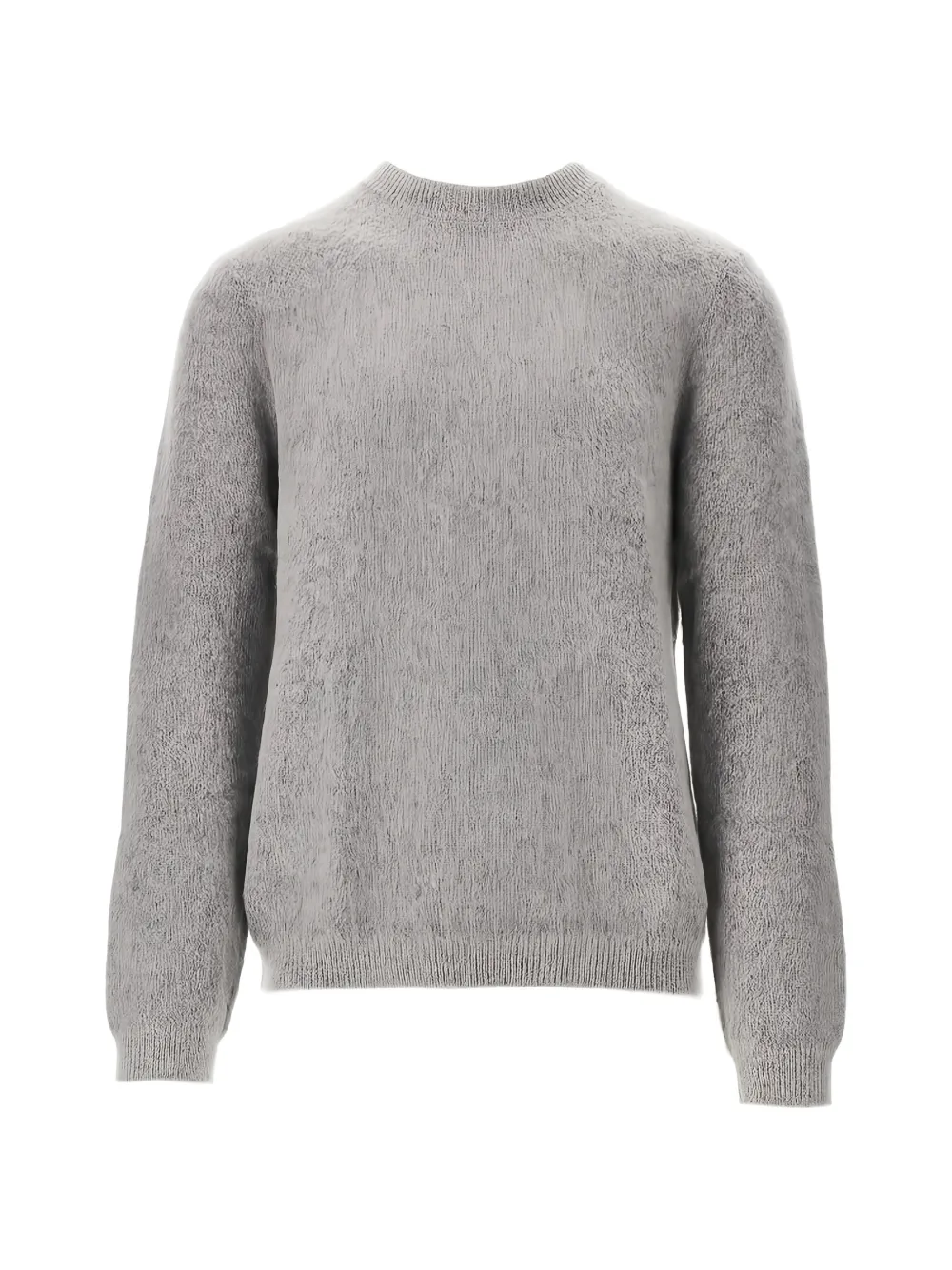 Emporio Armani brushed crew-neck sweater - Grigio