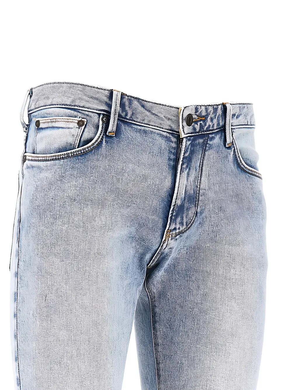 Emporio Armani Slim-fit jeans met vijf zakken en stonewashed-effect Blauw
