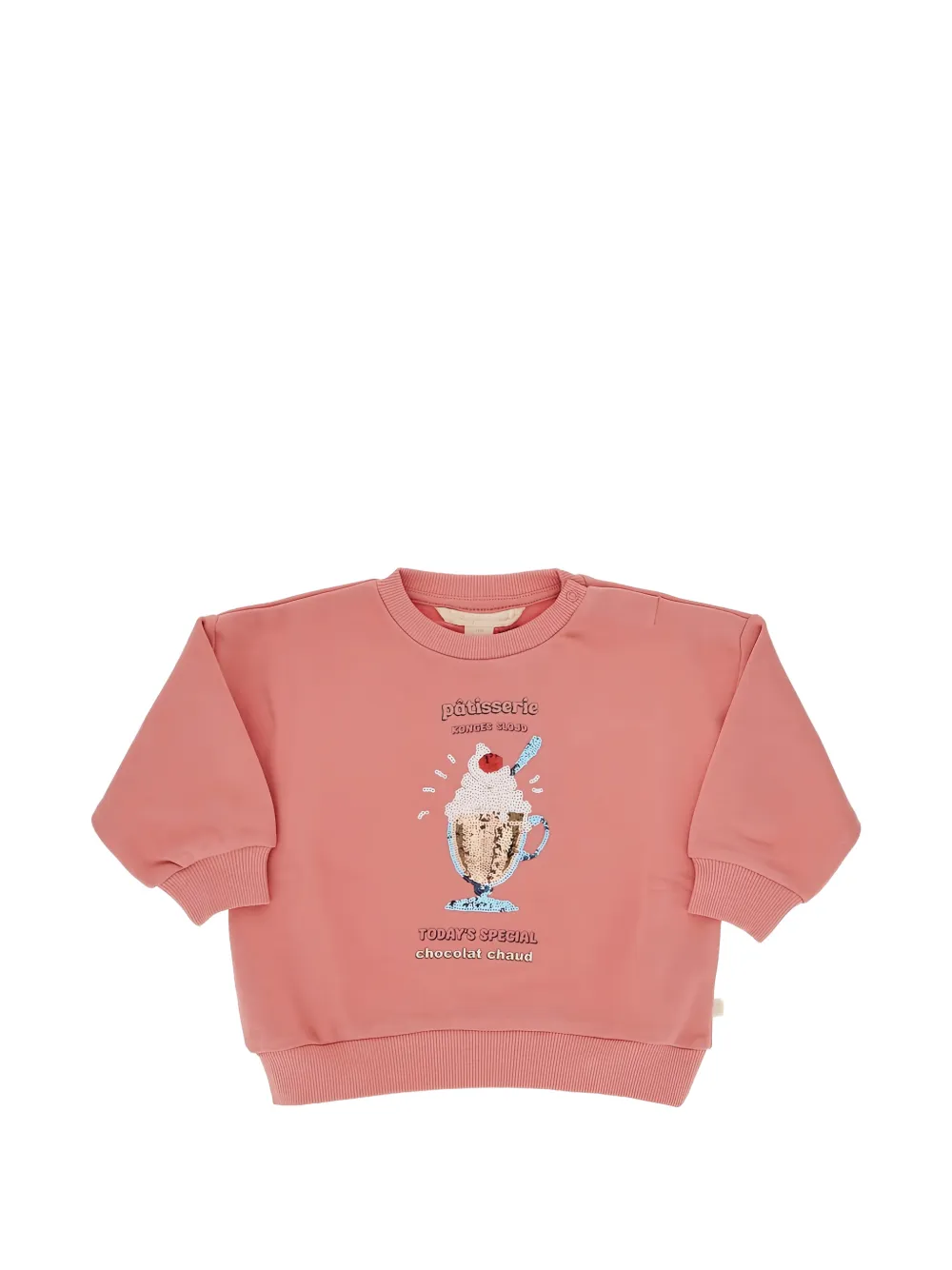 Konges Sløjd Sweater verfraaid met pailletten Roze