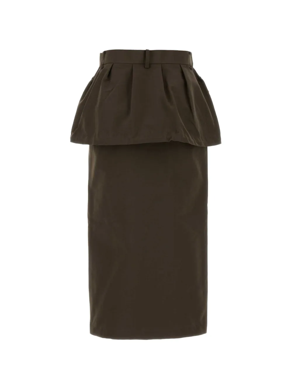 sacai Cargo rok met peplum-detail Bruin