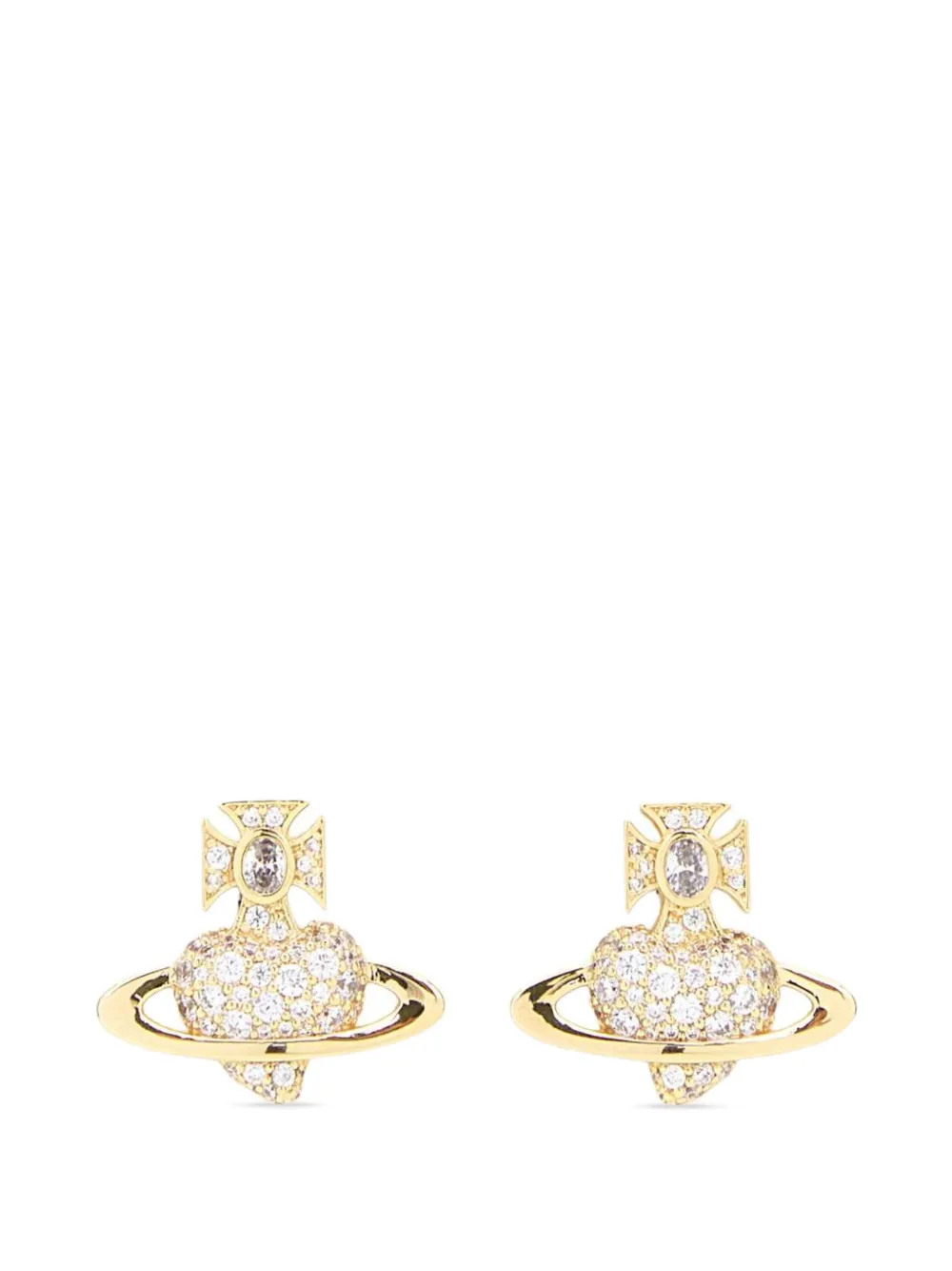 Vivienne Westwood Agnatha crystal-embellished Orb earrings - Oro