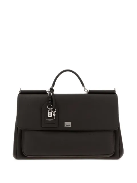 Dolce & Gabbana Mini Sicily Tote Bag aus gekörntem Leder